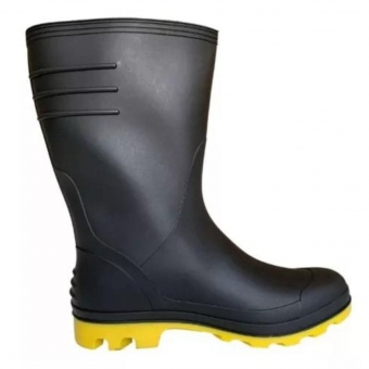 Bota De Pvc Forrada Borracha Impermeável Motoboy Chuva Moto