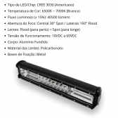 Farol de Milha Barra 96 Led 288W Automotivo Briwax FK-C1288