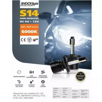 HEADLIGHT S14 NANO H4 6000K 12V 32W 3600LM