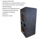Caixa Bob Vazia Som Automotivo  Mp3 Para Par De 6 Polegadas