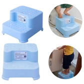 Escada Infantil 2 Degraus Antiderrapante para Vaso Pia Azul