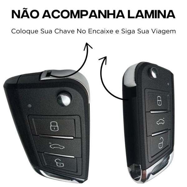 Chave Canivete Compativel VW Novo 3B Sem Lamina - VW Novo 3B Direct