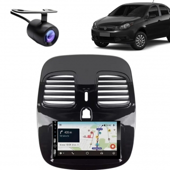 Central Multimídia Carplay Android Grand Siena Moldura + Câmera BP
