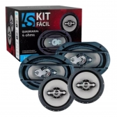 Kit Fácil Leson Alto Falantes 6 Pol Quadriaxial 6x9 Pol 280w