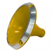Kit 2 Corneta Cone Curto Rosca Bocal Alumínio Amarelo 14-25 Som