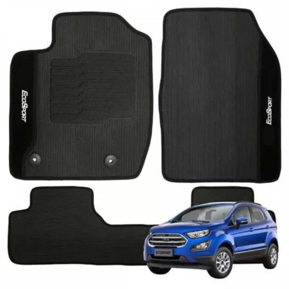 Kit Tapete Emborrachado Ecosport 2003 até 2012 3 Peças