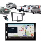 Central Multimídia Carplay Android Auto Meriva Moldura + Câmera