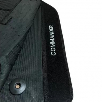 Kit Tapete Emborrachado Jeep Commander 2022 Em Diante 3 Peças
