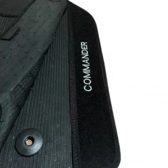 Kit Tapete Emborrachado Jeep Commander 2022 Em Diante 3 Peças