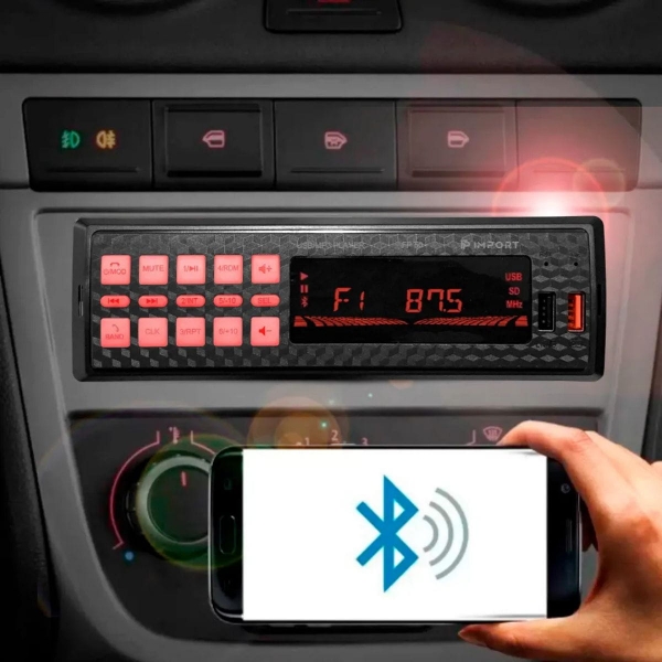 Som Automotivo Bluetooth Pendrive Leitor Sd Rádio Mp3 4x25w