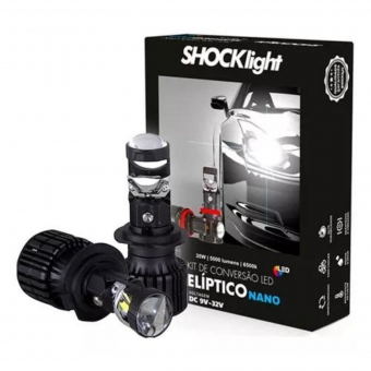Kit Conversao Led Eliptico H7 Shockligth 6500k 12v 5000lm
