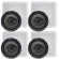 Kit 4 Alto Falantes Leson Triaxial Com Arandela Som Ambiente