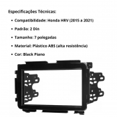 Central Multimídia 2 Din Mp5 Honda HRV Câmera Moldura BP