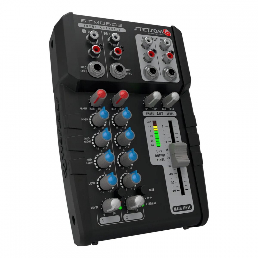 Mesa De Som Automotivo Stetsom Stm0602 12v 2 Canais Stereo