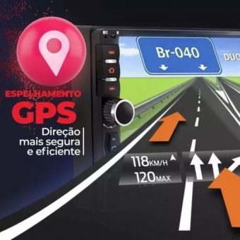 Central Multimídia Saveiro G5 Câmera Ré Bluetooth Espelhamento