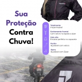Capa De Chuva Em Nylon Moto Motoqueiro Impermeável Pioneira - Feminino