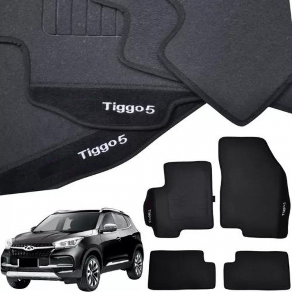 Kit Tapete Emborrachado Cherry Tiggo5 2019 Em Diante 4 Peças