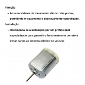 Motor Trava Eletrica Fechadura Onix Spin Prisma Cobalt 12v 