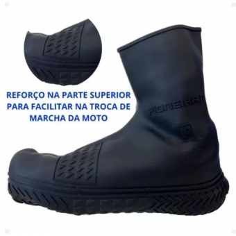 Capa Sapato Impermeável Silicone Tênis Chuva Motoboy Preto