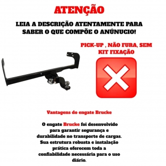 Engate Reboque Removivel Gm S10 2012 A 2026 1500kg