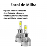 Kit Lâmpadas Led GM VW Ford Renault Farol Alto Baixo e Milha