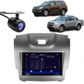 Central Multimidia Android Auto GM S10 Moldura + Câm Grafite