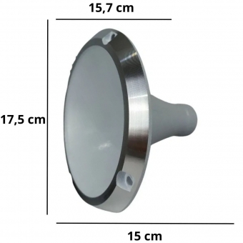 Kit 2 Corneta Cone Curto Rosca Bocal Alumínio Branca 14-25 Som
