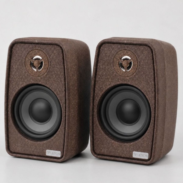 Caixa Som Ambiente Bluetooth 70W Leson Imbuia Ativa + Passiva