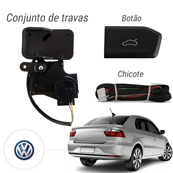 Kit Abertura de Porta Malas Voyage 2016 à 2018 Botão Original Tragial PAKTVWMN029