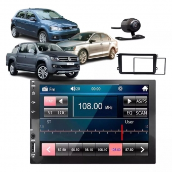 Central Multimídia Jetta Variant 2007/17 Câmera Ré Bluetooth Tela