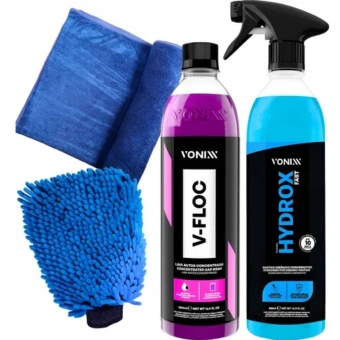 Kit Lavagem Completa Profissional Vonixx V-floc Hydrox Fast