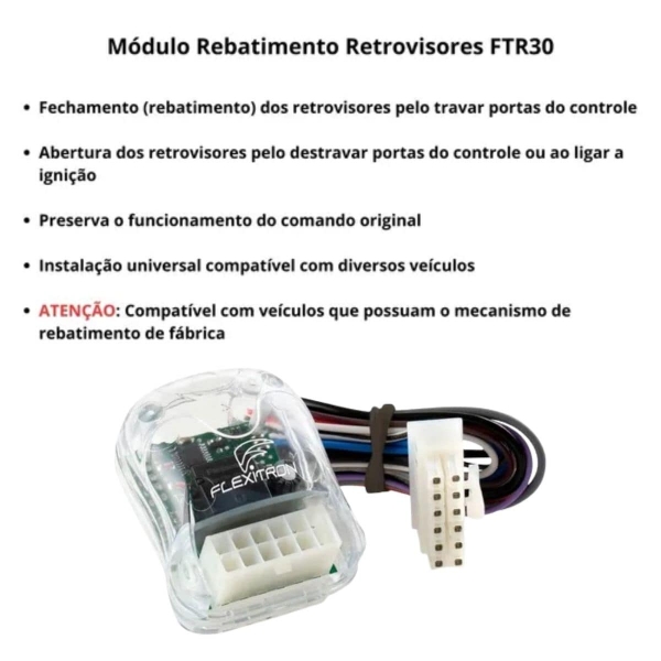 Modulo P/ Fechamento Retrovisor Elétrico Universal Flexitron