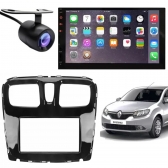 Central Multimídia 2 Din Mp5 Renault Sandero Câmera Moldura Tela BP