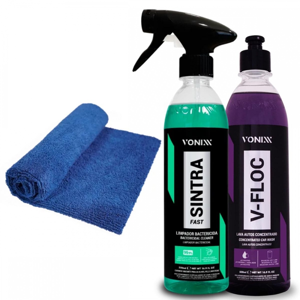 Limpeza Interna Externa Carro Moto V-floc Sintra 500ml
