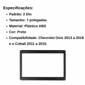 Central Multimídia Carplay Android Cobalt Moldura + Câmera