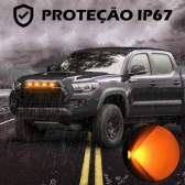 Kit 4 Mini Led Grade Camionete Luz  Amarelo Ambar Olho Águia