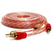 5 Cabos Rca Cristal Matte Som Automotivo 5M Injetado 4mm