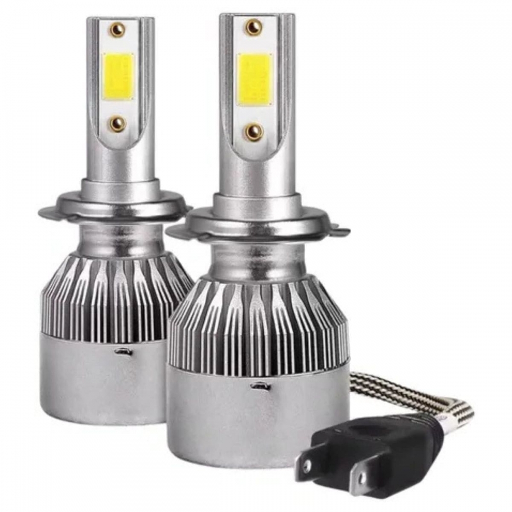 Kit Ultra Led V10 Mini 6500k 30W 12V 20000 Lúmens - H7
