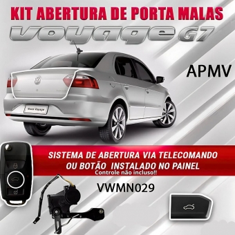 Kit Abertura de Porta Malas Voyage 2016 à 2018 Botão Original Tragial PAKTVWMN029