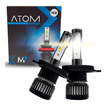 Kit Lâmpada Ultraled Atom Headlight M7 H4 4300k 3700 Lumens