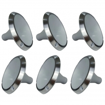 Kit 6 Corneta Cone Curto Rosca Bocal Alumínio Branca 14-25 Som