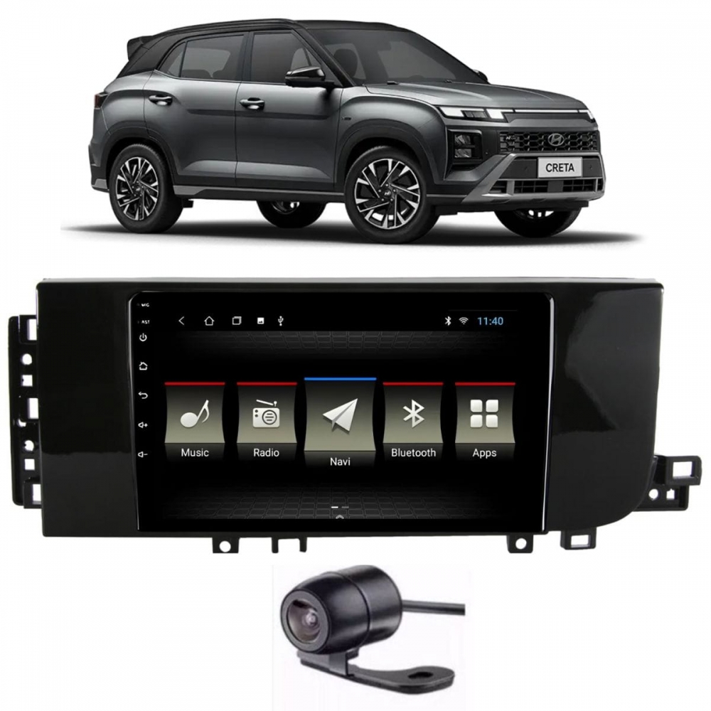 Multimídia Carplay Android 9p Quadcore Diamond X Creta 2026