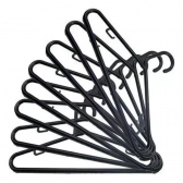 Kit 100 Cabides Preto 8mm Adulto Reforçado Para Roupas