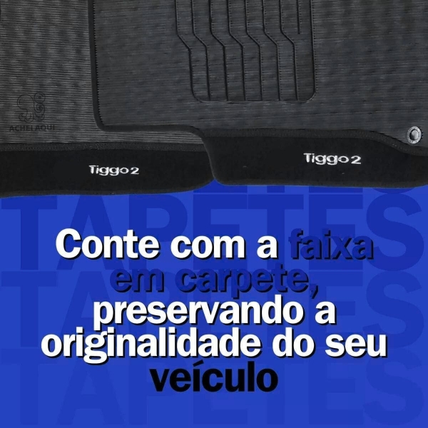 Kit Tapete Emborrachado Cherry Tiggo 2 2018 Até 2021 4 Peças