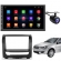 Central Multimidia Android Auto Fiat Siena Moldura + Câm Preto