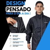 Capa De Chuva Em Nylon Moto Motoqueiro Impermeável Pioneira - Masculino