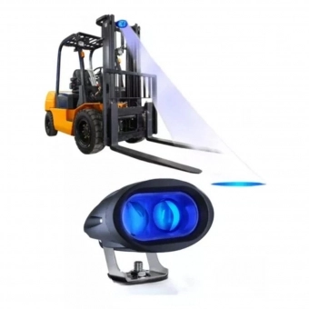 Par Farol De Led Azul 20w Blue Spot Empilhadeira Agro Azul