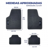 Tapete Universal Para Linha Ford Emborrachado Carro 4 Peças