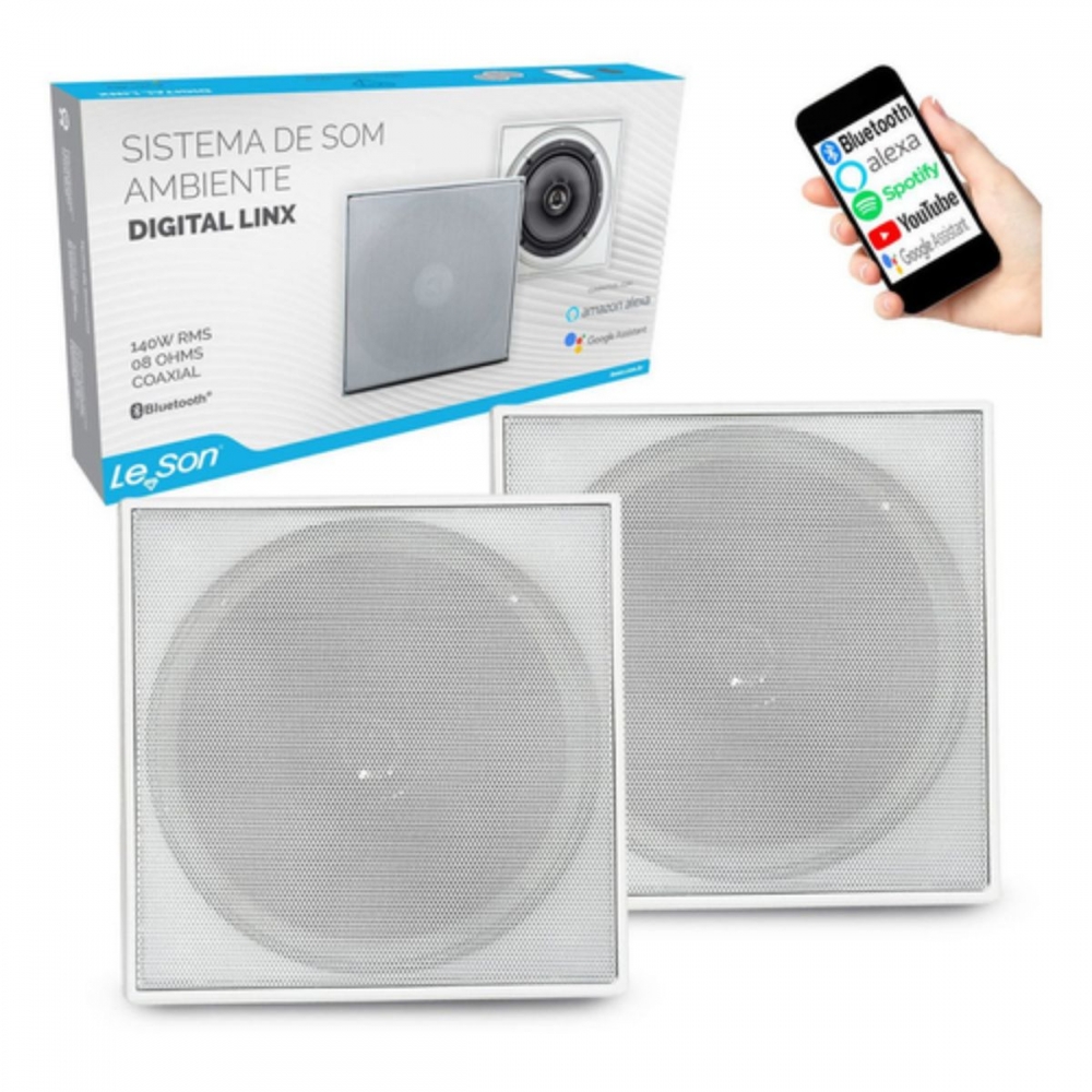 Sistema de Som Ambiente Arandela Quad Digital Linx - Le Son