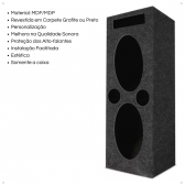 Caixa de Som Corujinha Vazia 2 6x9 Polegadas Furo Player Vertical